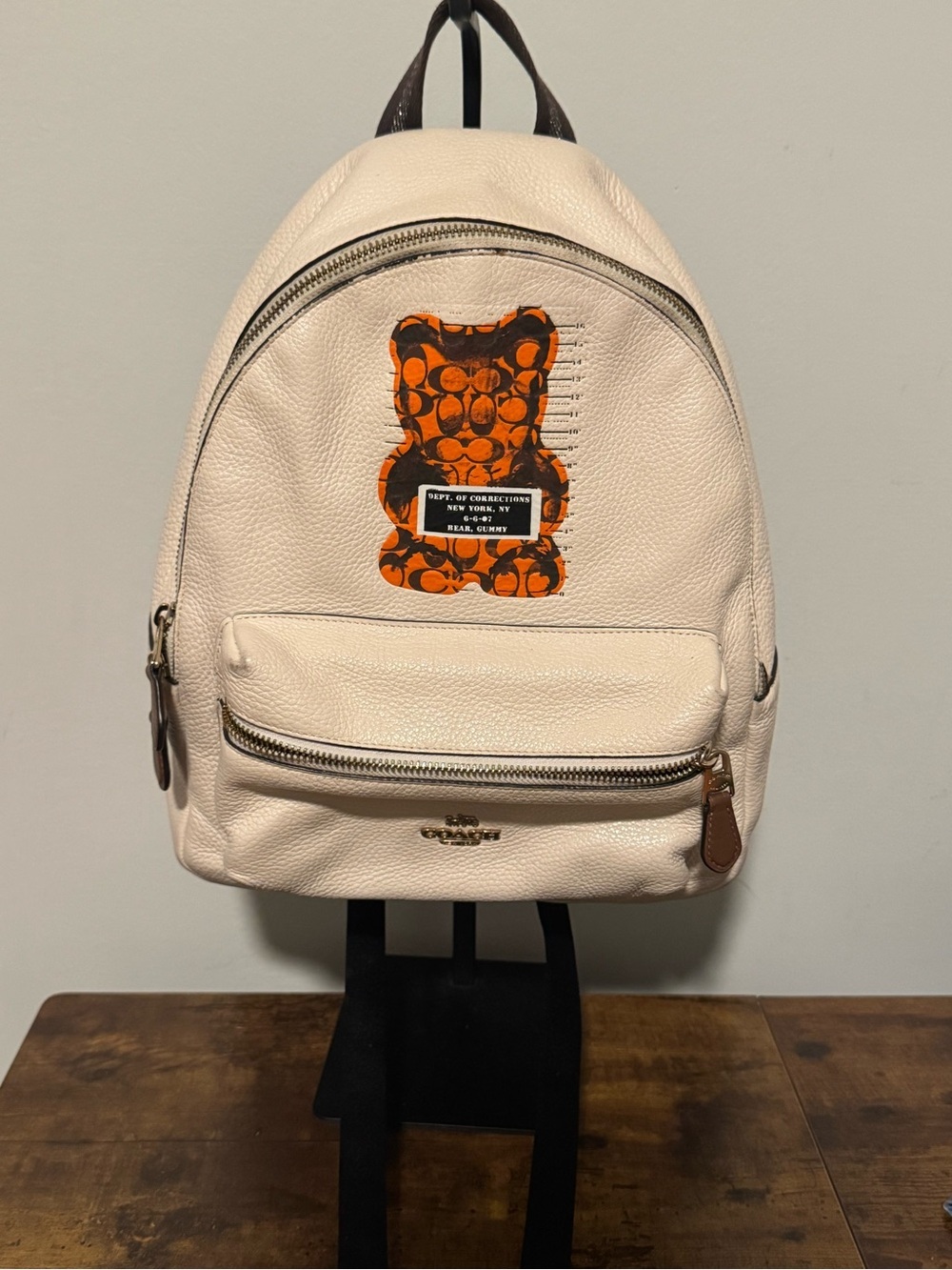 Coach x Guang Yu Gummy Bear Medium Charlie Leather Backpack (Style #F76656)